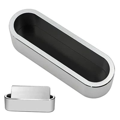 Imagen de Soporte para tarjetas visita escritorio de aluminio, nombre exhibición oficina organizador accesorios funda tarjetas, 11 x 3 cm, color plateado