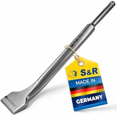 Imagen de S&amp;R Cincel SDS Plus Baldosas Azulejos 250x40mm de Calidad Profesional. MADE IN GERMANY