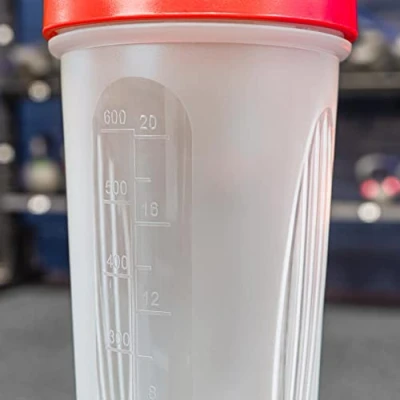 Imagen de Shaker de PROTEÍNA (700ML) Botella MEZCLADORA (Paquete 1, Rojo)