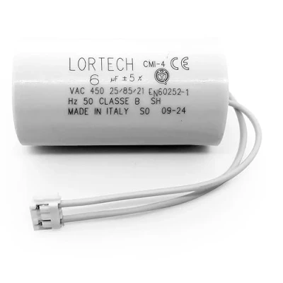 Imagen de Condensador 6uF/6µF para motor Bubendorff con conector