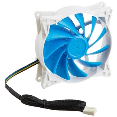 Imagen de SilverStone SST FQ91 Ventilador de refrigeración silencioso 92mm PWM para ordenador Serie FQ, Alto flujo aire, azul blanco