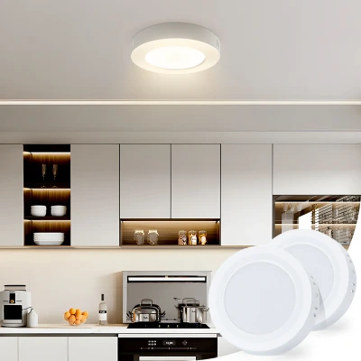 Imagen de Aigostar Plafón LED Techo 6W 620LM Lámpara de Luz natural 4000K para Cocina Sala Estar Dormitorio Pasillo 123 * 35Hmm, 2 piezas