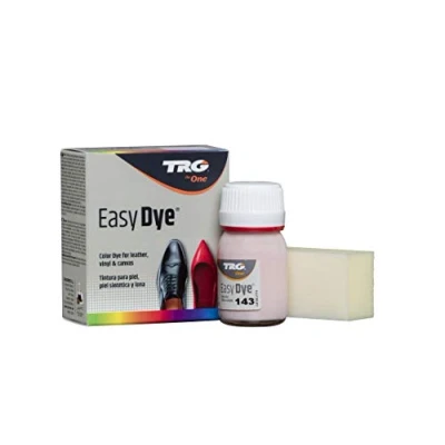 Imagen de TRG The One Tinte para Calzado y Complementos de Piel Tintura zapatos Piel, Lona Sintética con Esponja aplicadora Easy dye #143 Mauve, 25ml