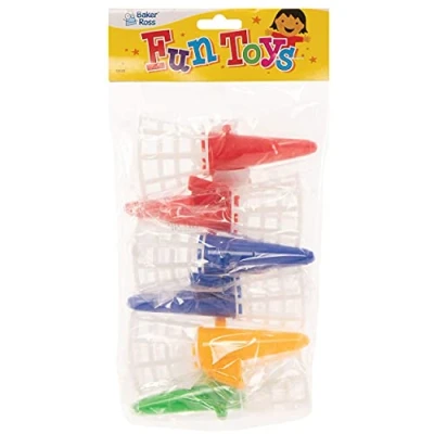 Imagen de Baker Ross Juguete de Lanza y Atrapa en 3 Colores variados (Pack 6) Regalos infantiles para bolsas cotillón