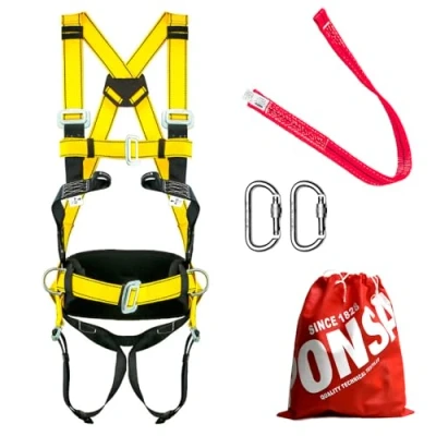 Imagen de PONSA CGPK8C ARNÉS de SEGURIDAD para trabajo en altura: KIT COMPLETO con 2 puntos anclaje + cinturón posicionamiento +Cinta amarre mosquetones