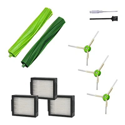 Imagen de Accesorios de repuesto para aspiradora iRobot Roomba i7 j7 i6 i8 i3 i4 i1 e5 e6 I E Series incluye 1 cepillo cerdas y 3 filtros lateral