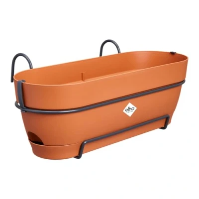 Imagen de Elho Vibia Campana Trough Allin1 50 Jardinera por Balcón Ø 50.4 x H 17.7 cm Marrón/Terra