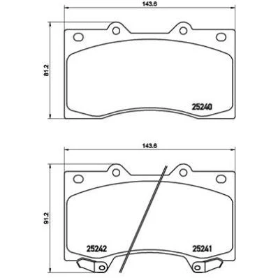 Imagen de Juego de pastillas BREMBO P 56 081