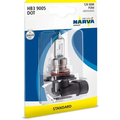 Imagen de NARVA 480054000 Lámpara, faro de carretera HB3 12V 60W Halógena TOYOTA: Land Cruiser Prado 150, Auris Hatchback, RAV4 III SUV, BMW: 5 Berlina, X5