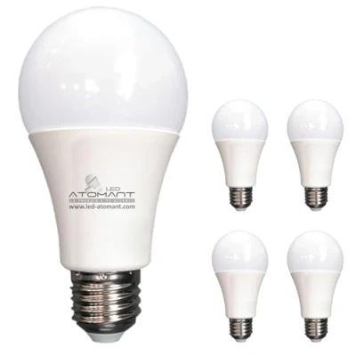Imagen de LED ATOMANT Pack 5x Bombilla E27 A60 10W. Color Frio (6500K). 820 Lumenes. Casquillo grueso.