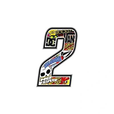 Imagen de 4R Quattroerre.it 13352 Número 2 Sticker Bomb, 10 x cm