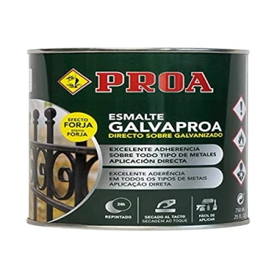 Imagen de Esmalte forja directo sobre galvanizado o hierro. galvaproa forja. gris perla 750ml.