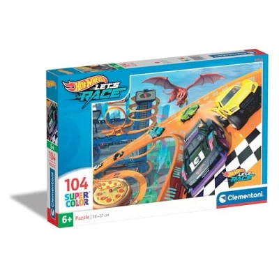 Imagen de Clementoni Hot Wheels Hotwheels Supercolor Puzzle Infantil De 104 Piezas, para Niños 6 8 Años, Desarrolla La Concentraciòn Mentàl Y Logica, 25760, Multicolor