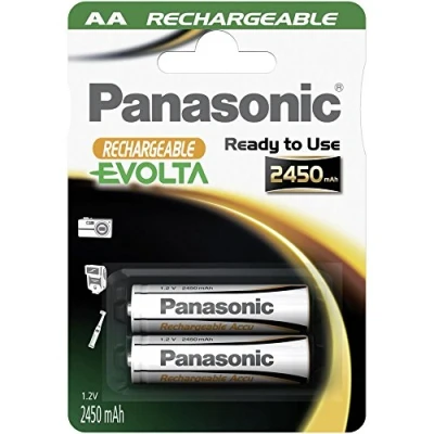 Imagen de Panasonic Blister 2 Pilas Recargables LR6 AA EVOLTA READY TO USE