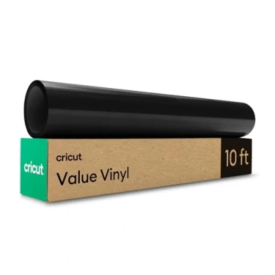 Imagen de Cricut Vinyl Permanent Black 3m (10ft) Self Adhesive Roll For use with all cutting machines