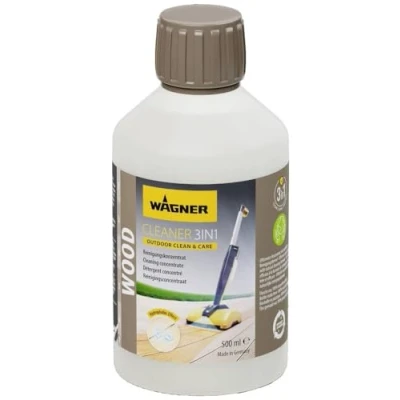 Imagen de WAGNER Wood Cleaner 3 in 1, 500 ml Concentrado para la limpieza regular de superficies madera y WPC en exteriores
