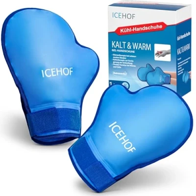 Imagen de ICEHOF Guantes de enfriamiento [2x] Material suave Terapia frío y calor para manos, dedos con Quimioterapia Reumatismo Hipertermia