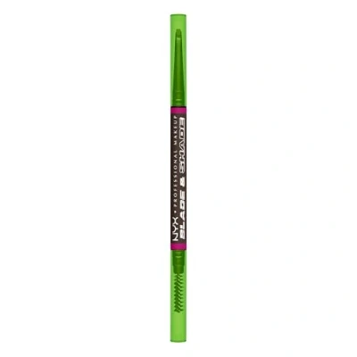 Imagen de NYX Professional Makeup Lápiz de Cejas Doble Punta, Definidas y Rellenas, Fórmula Vegana Larga Duración, No Transfiere, Blade &amp; Shade, Tono: 07 Ash Brown