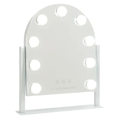 Imagen de Flamingueo Espejo Maquillaje con Luz Tocador 9 LED, de 3 Modos, Posición Regulable, Led