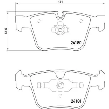 Imagen de BREMBO P 50 116 Juego de pastillas freno preparado para indicador desgaste con clip émbolo sin accesorios MERCEDES BENZ: Clase ML