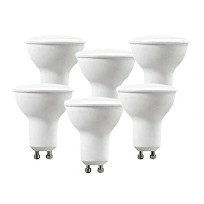 Imagen de Lámpara LED GU10 5W 220V 400 Lumen, ángulo de 110 grados, difusor ópalo (x6, 4000k)
