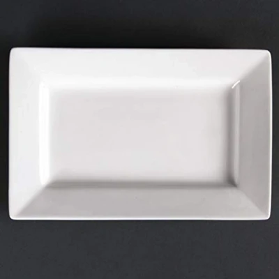 Imagen de Lumina Fine China cd629 borde ancho placa Rectangular (Pack de 6)
