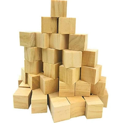 Imagen de Fycooler Cubos de Madera Cuadrados (Pack 70) Bloques Pequeños 2x2x2cm Pino Natural Sin Acabado Bloque Educativo Manualidades,Sellos,Rompecabezas,Números