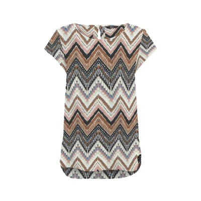 Imagen de Only Onlvic S/S AOP Top Noos Ptm Camiseta, Cloud Dancer/AOP: Arabian Zigzag, 34 Mujer