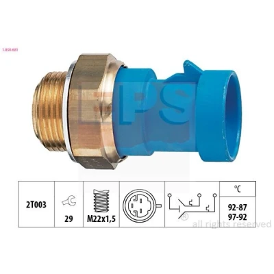 Imagen de EPS 1.850.681 Interruptor de temperatura, ventilador del radiador M22x1,5 Made in Italy OE Equivalent FIAT: Uno Hatchback, Coupe, Tipo Hatchback