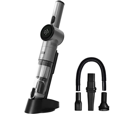 Imagen de LEBENLANG Aspirador de Mano Potente 17000PA Incl. batería Recargable &amp; Soporte con función Carga I Coche Aspiradora sin Cable Sofa aspiradoras potentes