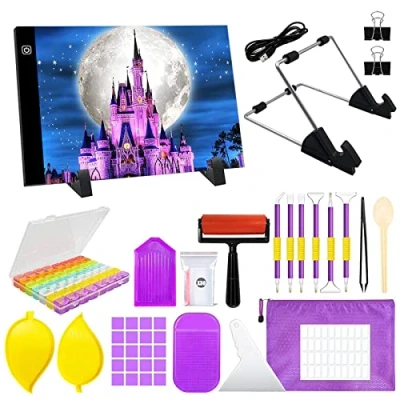 Imagen de JOYBOY A4 LED Caja de Luz Portátil,Mesa Dibujo Kit,Mesa Kit Almohadilla Ultradelgada Regulable,Ideal para Animacion,Tattoo,Dibuja