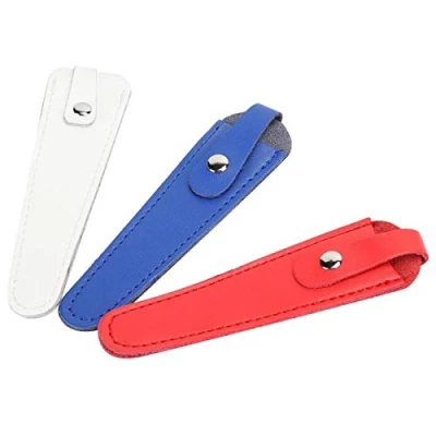 Imagen de 3pcs Bolsas de tijeras, Estilista profesional Estuche tijeras Estuches peluquería para peluqueros portátil cuero PU Funda