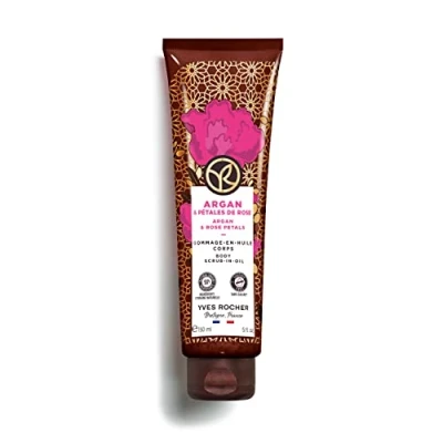 Imagen de Yves Rocher Exfoliante Corporal Bain de Nature Argán &amp; Pétalos Rosa Sin Sulfatos 98% ingredientes origen natural 150ml