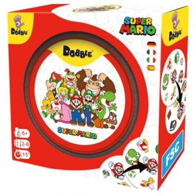 Imagen de Zygomatic Dobble Super Mario Eco Sleeve Juego Definitivo De Observación y Velocidad para Familias Niños a Partir 6 Años 2 8 Jugadores 15 Minutos por Partida Español Alemán