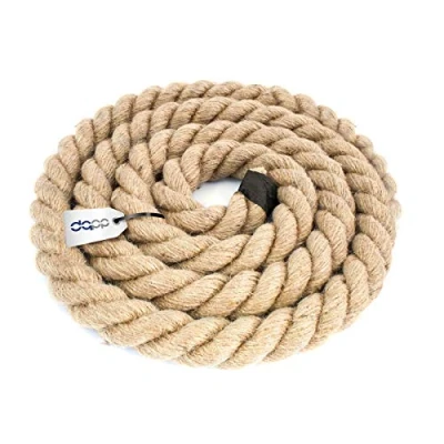 Imagen de DQ PP Cuerda de YUTE Longitud 10m Grosor 30mm Fibra 100% Natural Marrón Cuerdas decorativas Macramé Accesorios Jardin