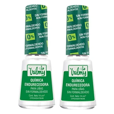 Imagen de Valmy Química Endurecedora de Uñas, Libre Formaldehído 7 Free, Tratamiento Fortalecedor y Protector 2 Unidades 14 ml, Total: 28 ml