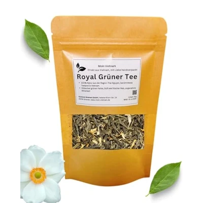 Imagen de MOIN Vietnam Té desintoxicante verde real de 100% natural vegano sin gluten lactosa bolsa pie 50 g, aprox. 25 tazas tratamiento desintoxicación 14 días