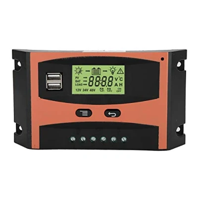 Imagen de MPPT solar Regulador Controlador de Carga PCB Placa circuito del panel Pantalla LCD 12V / 24V automático batería(40A)