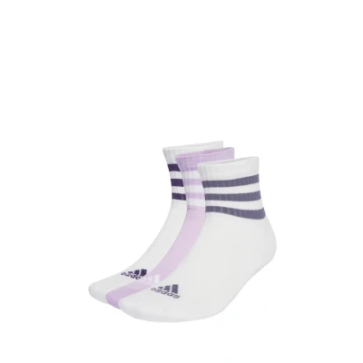 Imagen de adidas Performance 3 Stripes Cushioned Midcut PAIR PACK Calcetines de deporte, Talla: 40 42, white powder plum