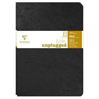 Imagen de Clairefontaine 733071C Age Bag DUO set de 2 cahiers piqués 21x29,7cm 96p ligné + marge noir