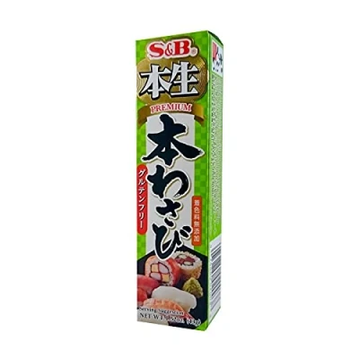 Imagen de S&amp;B Wasabi en Tubo, Pasta Wasabi, Auténtico Aroma y Sabor Picante (wasabi japonica), Condimento Japonés, Elaboración de Salsas 43g