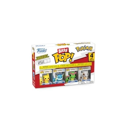 Imagen de Funko Bitty Pop! Pokemon Pikachu 4PKY una Minifigura Misteriosa Sorpresa 0.9 Inch (2.2 Cm) Coleccionable Repisa Apilable Incluida Idea de Regalo Relleno para Bolsa Regalos