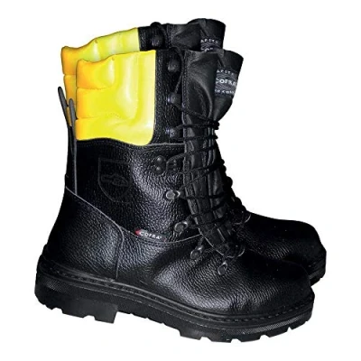 Imagen de Cofra 25580 000 botas resistentes Woodsman Up trabajadores forestales cortadas con protección anticorte 40, Negro