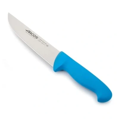 Imagen de Arcos Serie 2900 Cuchillo Carnicero Hoja de Acero Inoxidable NITRUM 180 mm Mango inyectado en Polipropileno Color azul