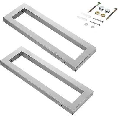 Imagen de Melko Juego de 2 soportes para lavabo, 50 cm, acero inoxidable