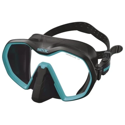 Imagen de Seac Icona, máscara monocristal sin marco 100% Made in Italy para buceo, tiffany