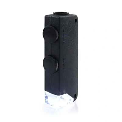 Imagen de microscopio de mano 60X 100X Mini portátil bolsillo con luz LED, lupa joyería, iluminado