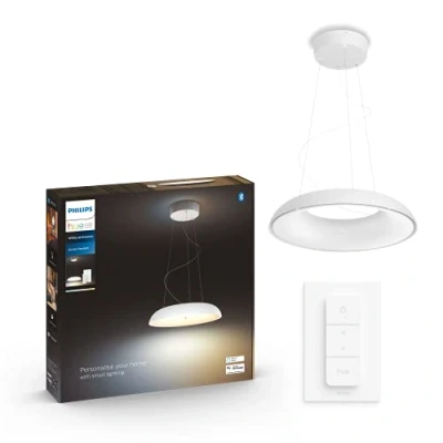 Imagen de Lámpara de suspensión inteligente Philips Hue Ambiance Amaze, Bluetooth, Control voz, Blanco