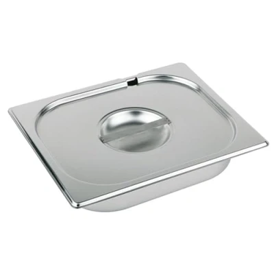 Imagen de APS 81791 Tapa GN 2/3 con hueco para cuchara, acero inoxidable, dimensiones 355 x 325 mm/altura 35 mm
