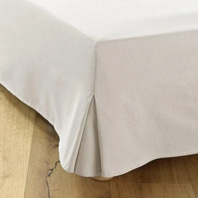 Imagen de Cubre Canape 160x200 Beige 4 Faldas de 30 cm para Cama con somier Fabricado en Europa Protector Funda Base